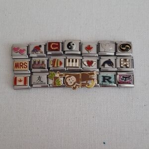 Silver Charm Bracelet with Colorful Charms
